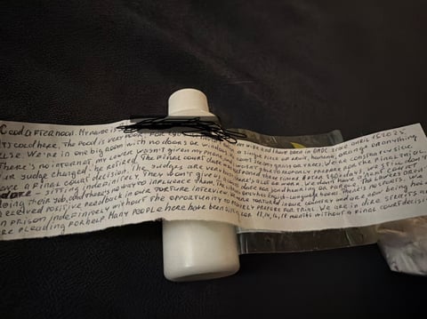 Detention Center Captives Are Throwing Lotion Bottles Wrapped With Notes to Organizers Outside Otay Mesa Facility ~ L.A. TACO