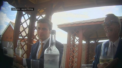Nigel Farage filmed undercover celebrating secret new foreign donations