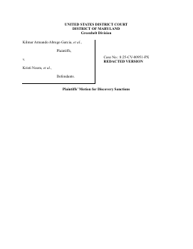 #195 in Abrego Garcia v. Noem (D. Maryland, 8:25-cv-00951) – CourtListener.com