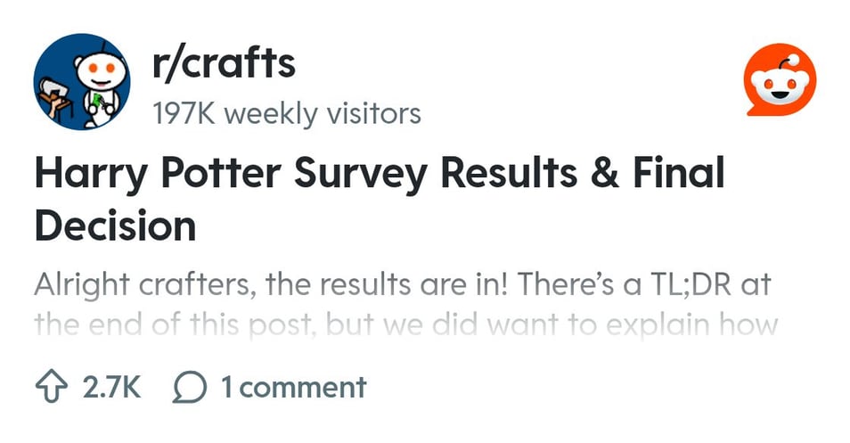 From the crafts community on Reddit