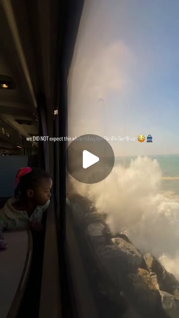Mary Wanjiru on Instagram: "We knew the tide was high, but we had NO idea what was coming! 😳🌊🚆
We were riding the Amtrak Pacific Surfliner to Oceanside, California, enjoying the beautiful coastal vie...